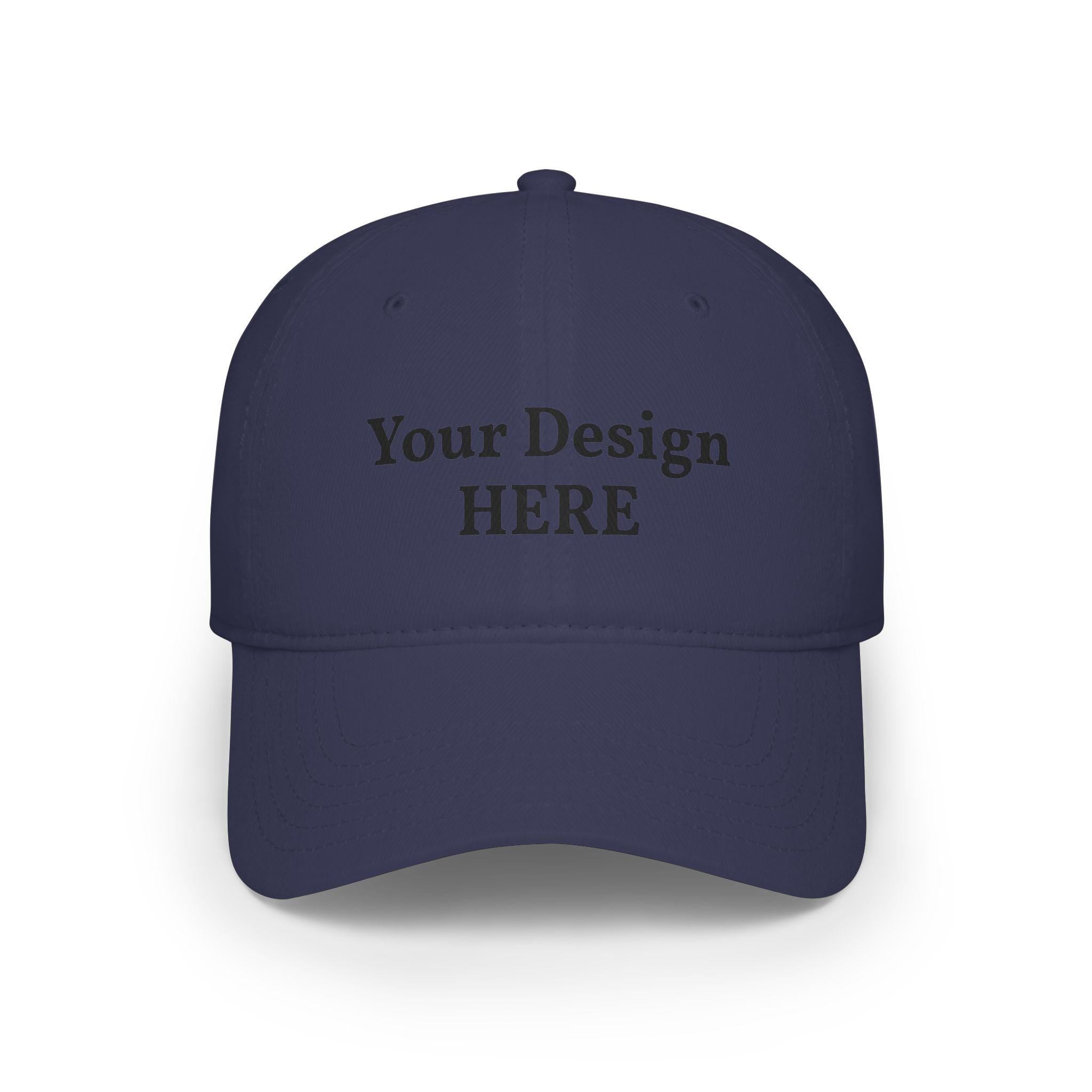 Custom Embroidered Logo Low Profile Cap | Personalized Baseball Cap