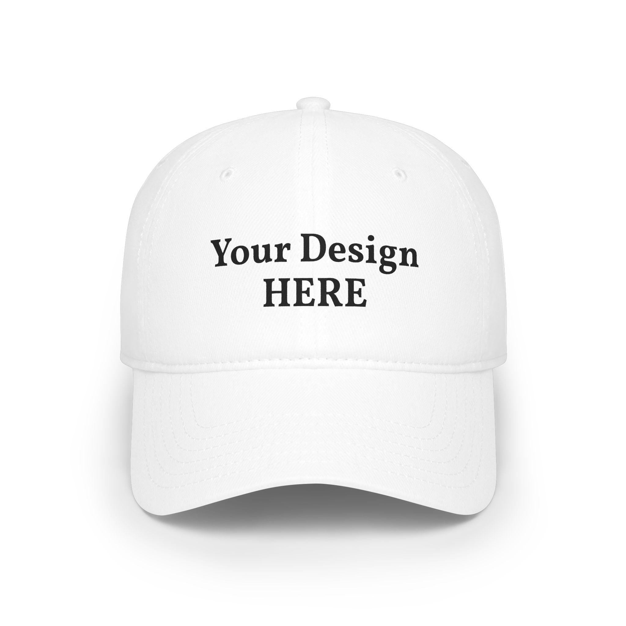 Custom Embroidered Logo Low Profile Cap | Personalized Baseball Cap