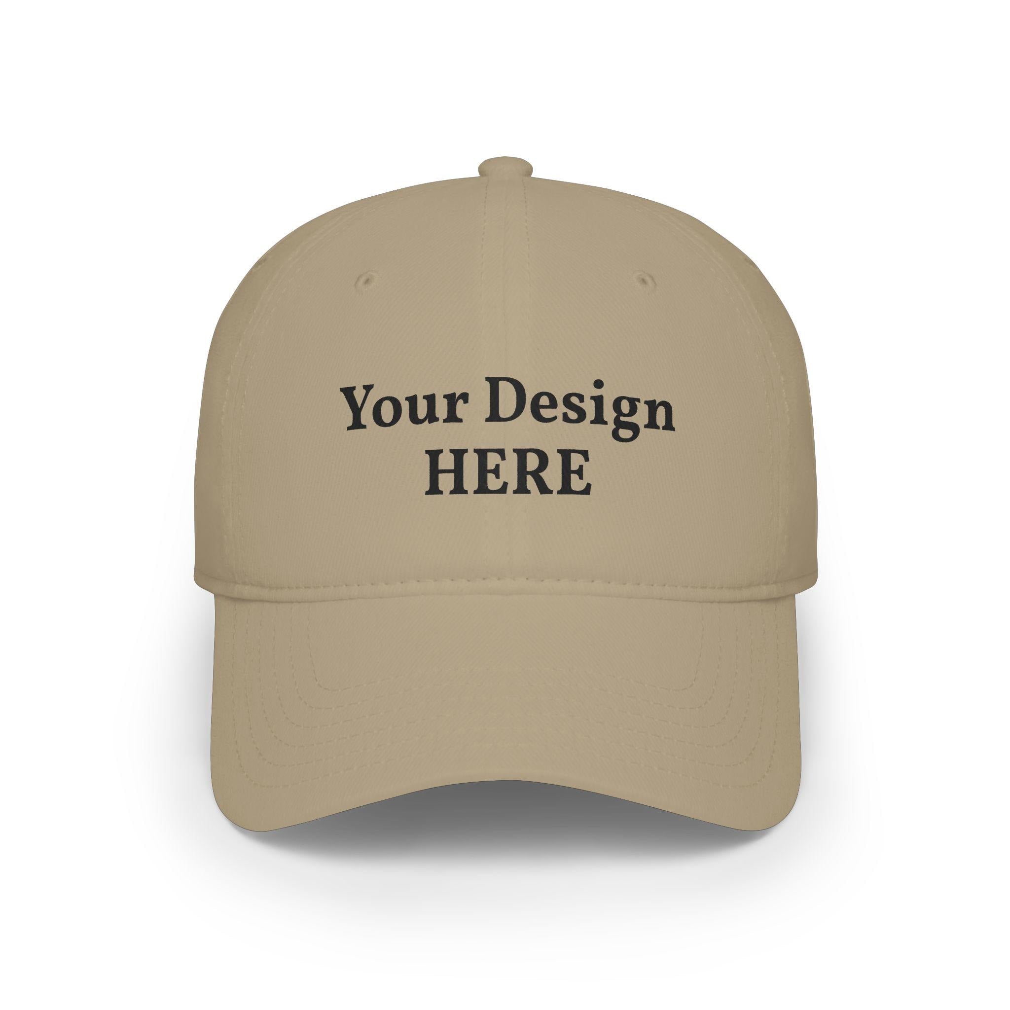 Custom Embroidered Logo Low Profile Cap | Personalized Baseball Cap