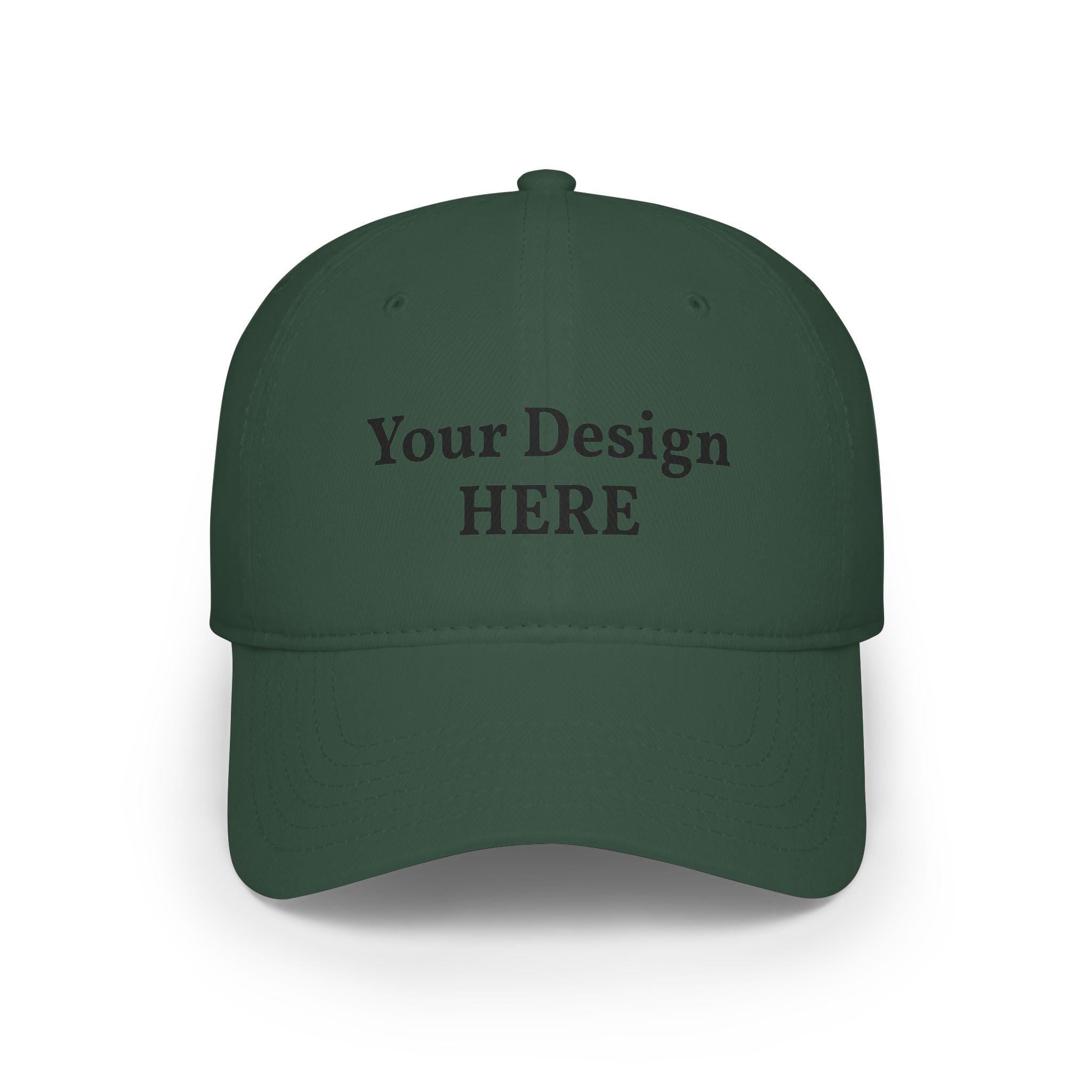 Custom Embroidered Logo Low Profile Cap | Personalized Baseball Cap